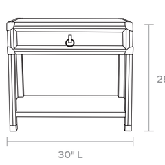 Denby Striped Canvas Night Table - Two Sizes - Our Boat House
