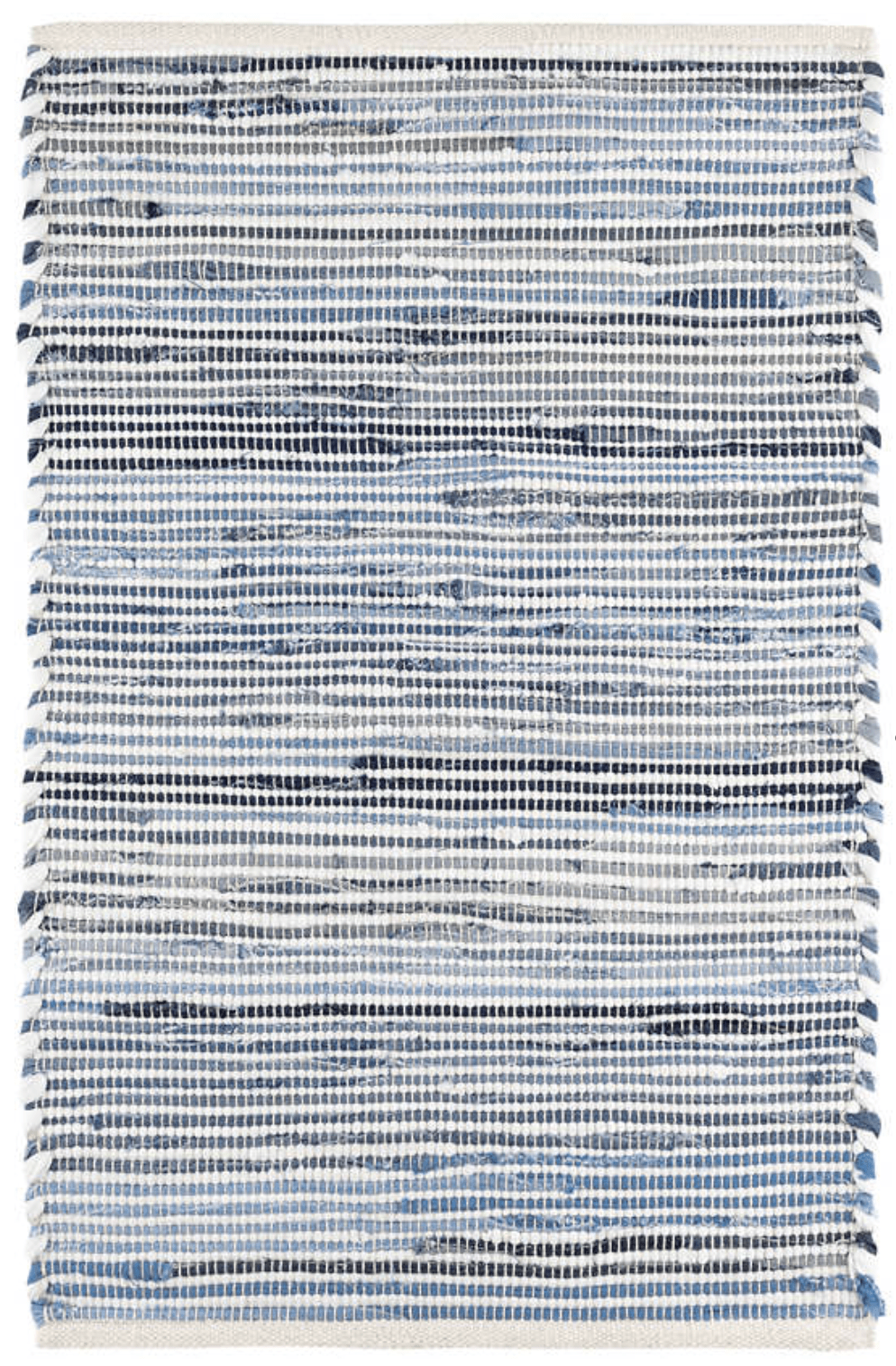 Blue Denim Rag Rug Denim Rag Ribbed Handwoven Cotton Rug - Denim Blue – Our Boat House