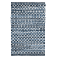 Denim Stone Handwoven Cotton Rug - Blue - Our Boat House