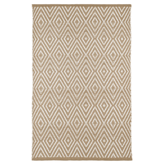 Diamond Indoor/Outdoor Rug - Khaki & White - Our Boat House