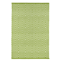 Diamond Indoor/Outdoor Rug - Sprout Green & White - Our Boat House