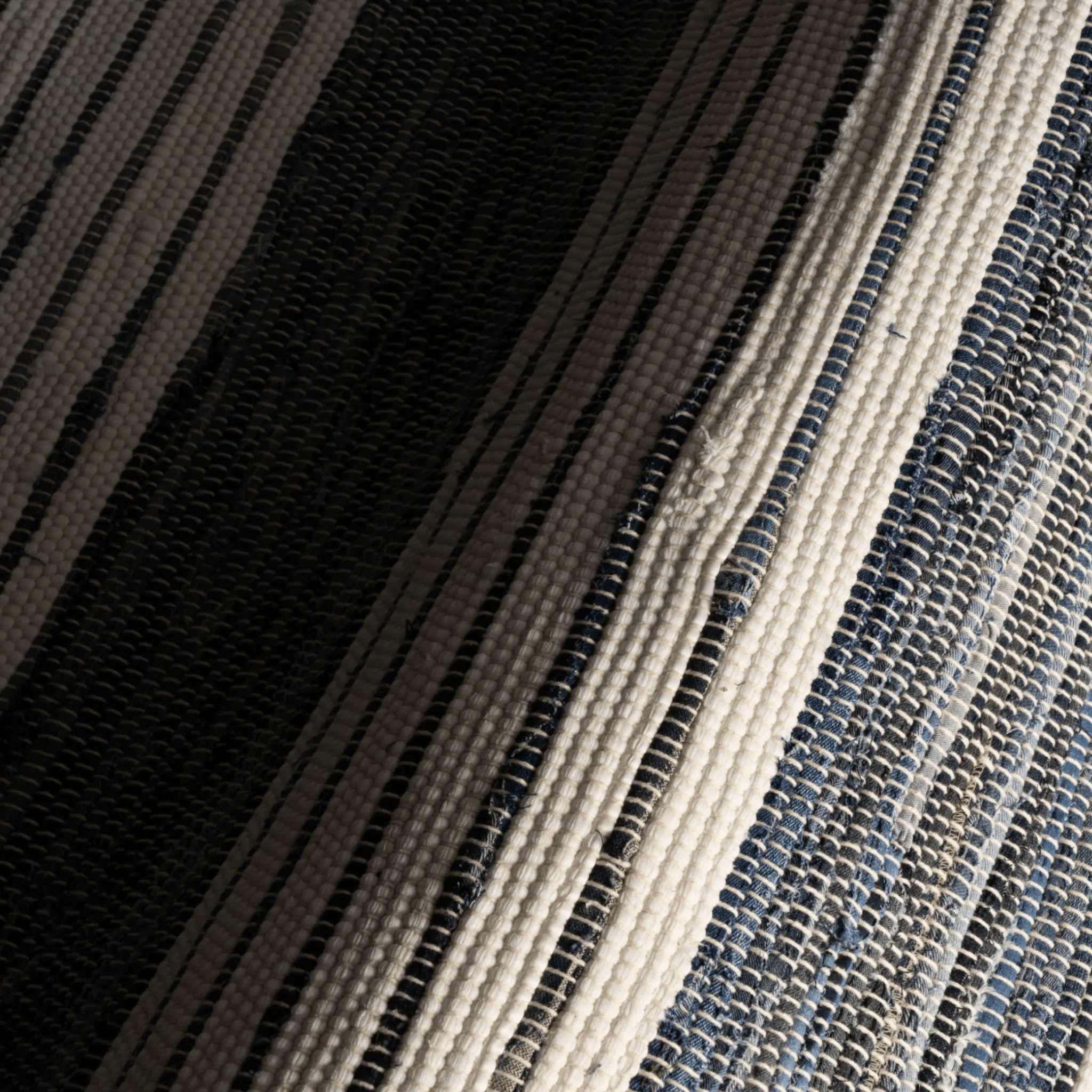 Diora Denim Bohemian Striped Rug - Our Boat House