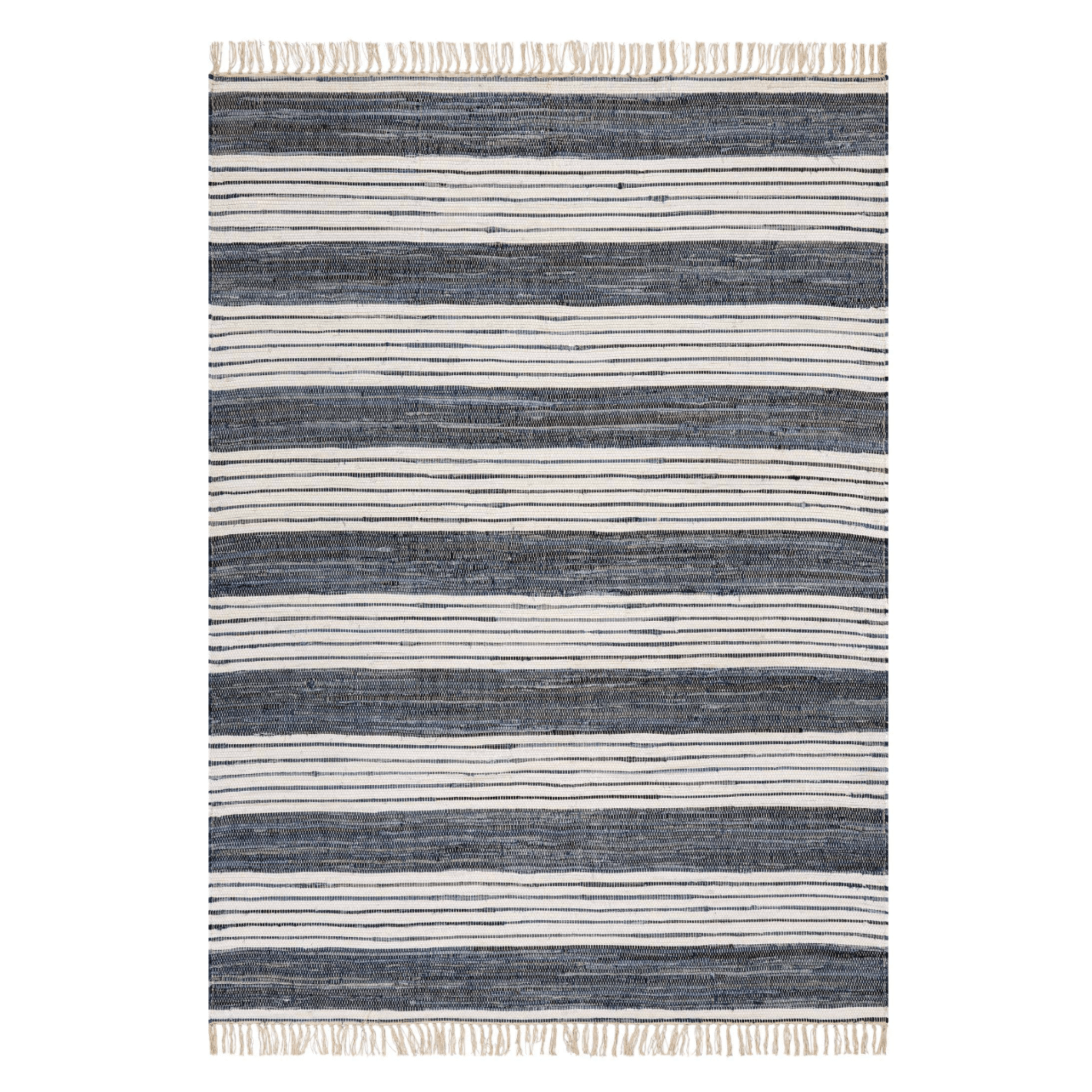 Diora Denim Bohemian Striped Rug - Our Boat House