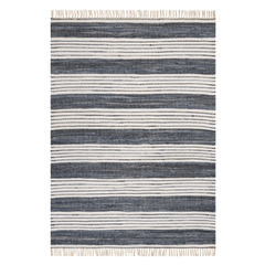 Diora Denim Bohemian Striped Rug - Our Boat House