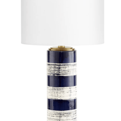 Donovan Blue & White Table Lamp - Our Boat House