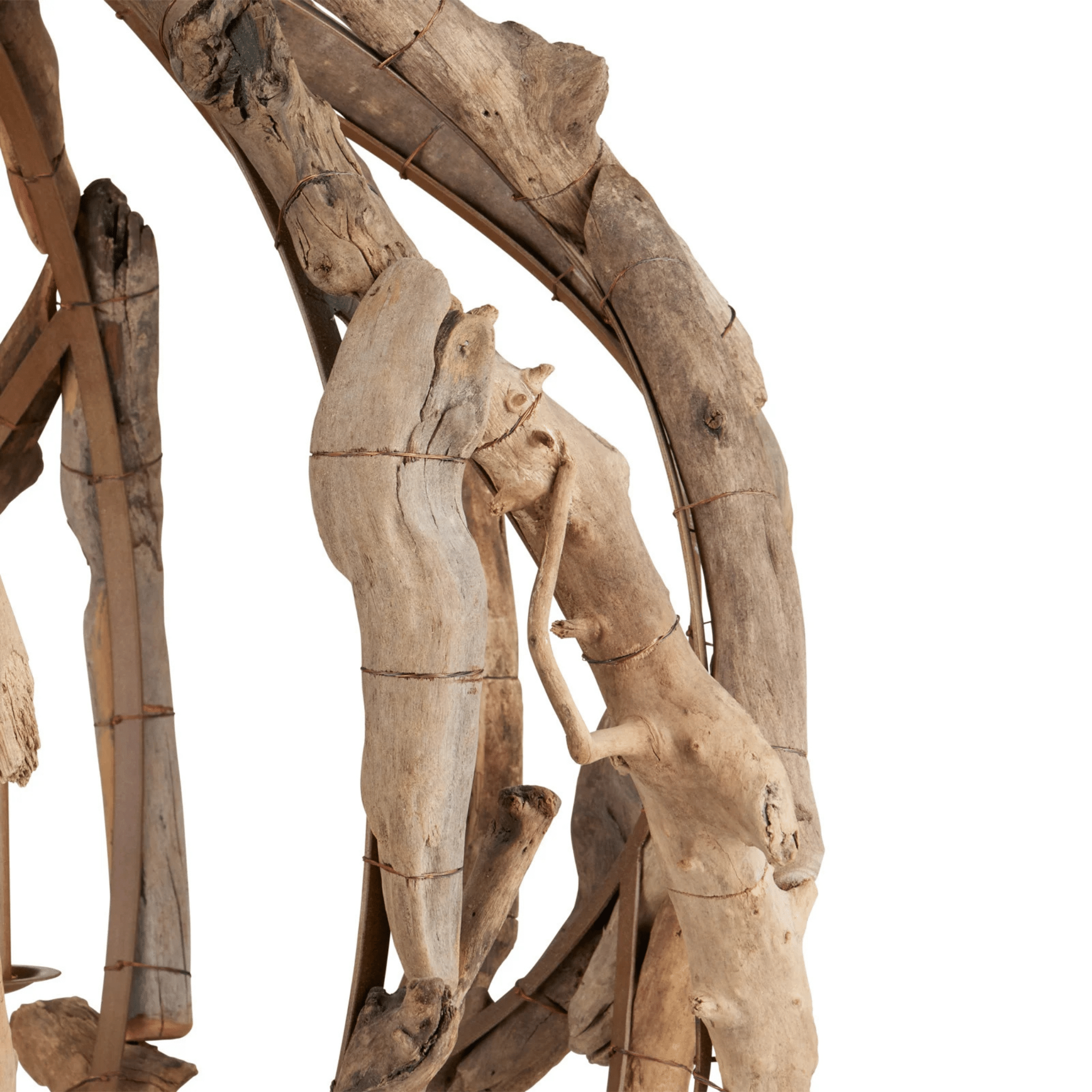 Driftwood Orb Chandelier - Our Boat House