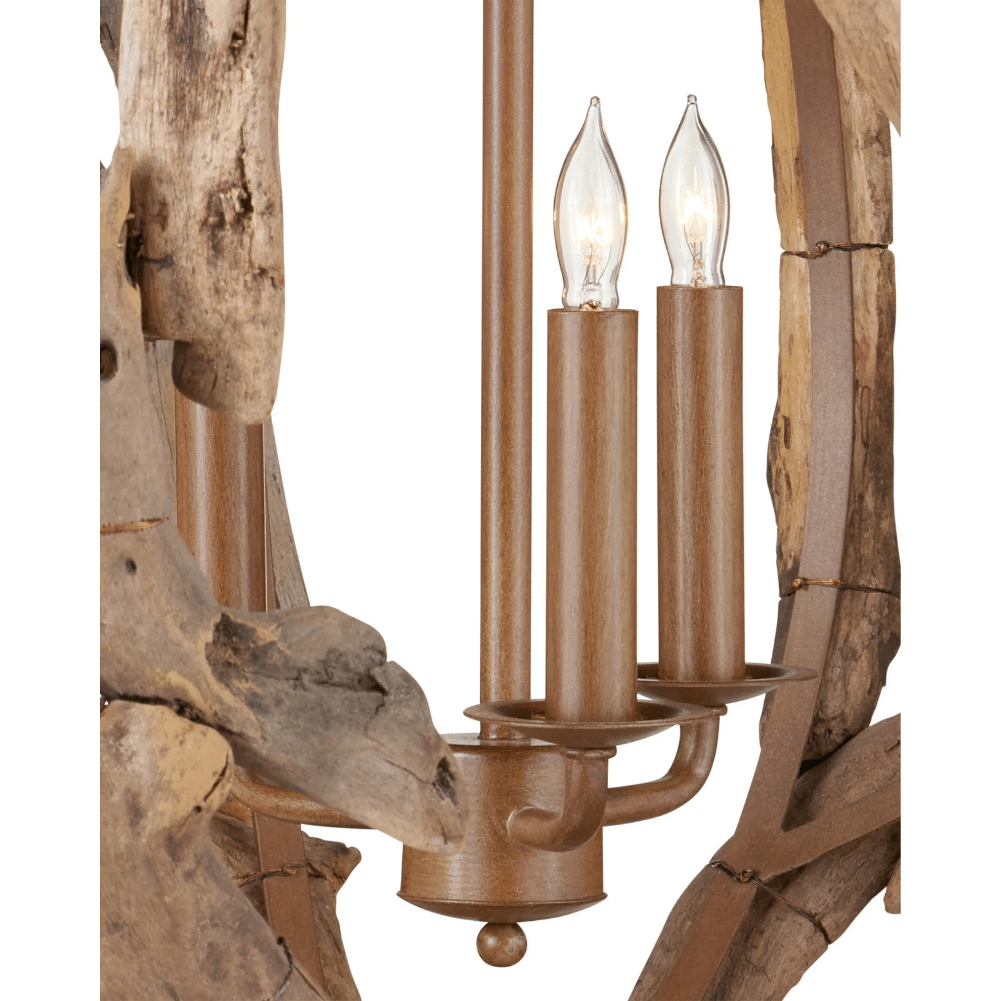 Driftwood Orb Chandelier - Our Boat House