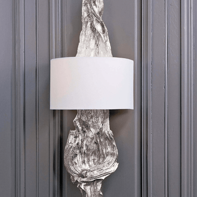 Driftwood Sconce - Ambered Silver Leaf - Our Boat House