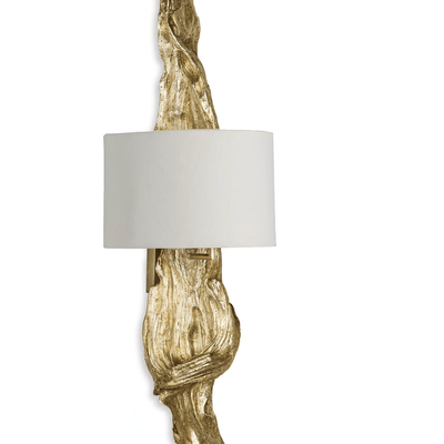 Driftwood Sconce Gold Leaf - Our Boat House