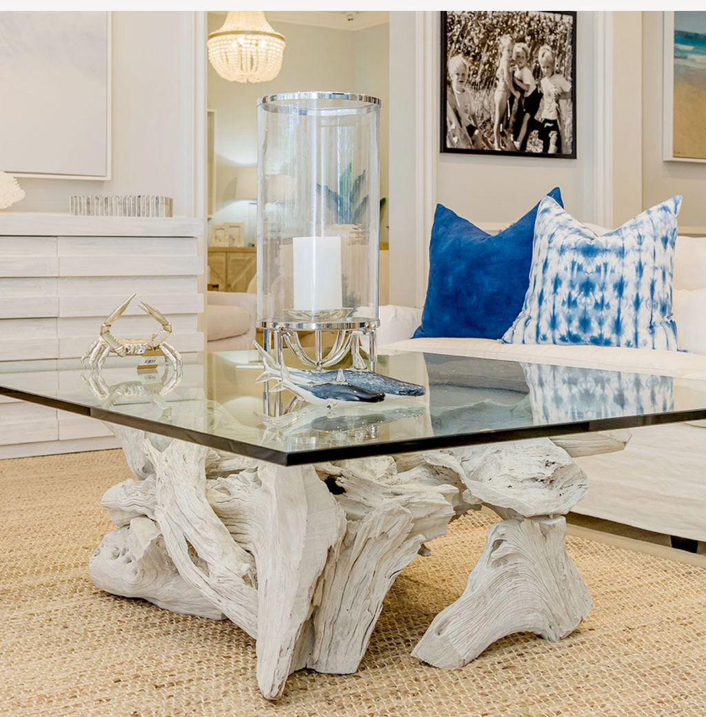 Hampton Driftwood Coffee Table Base for Rectangular Top Multiple Size Options