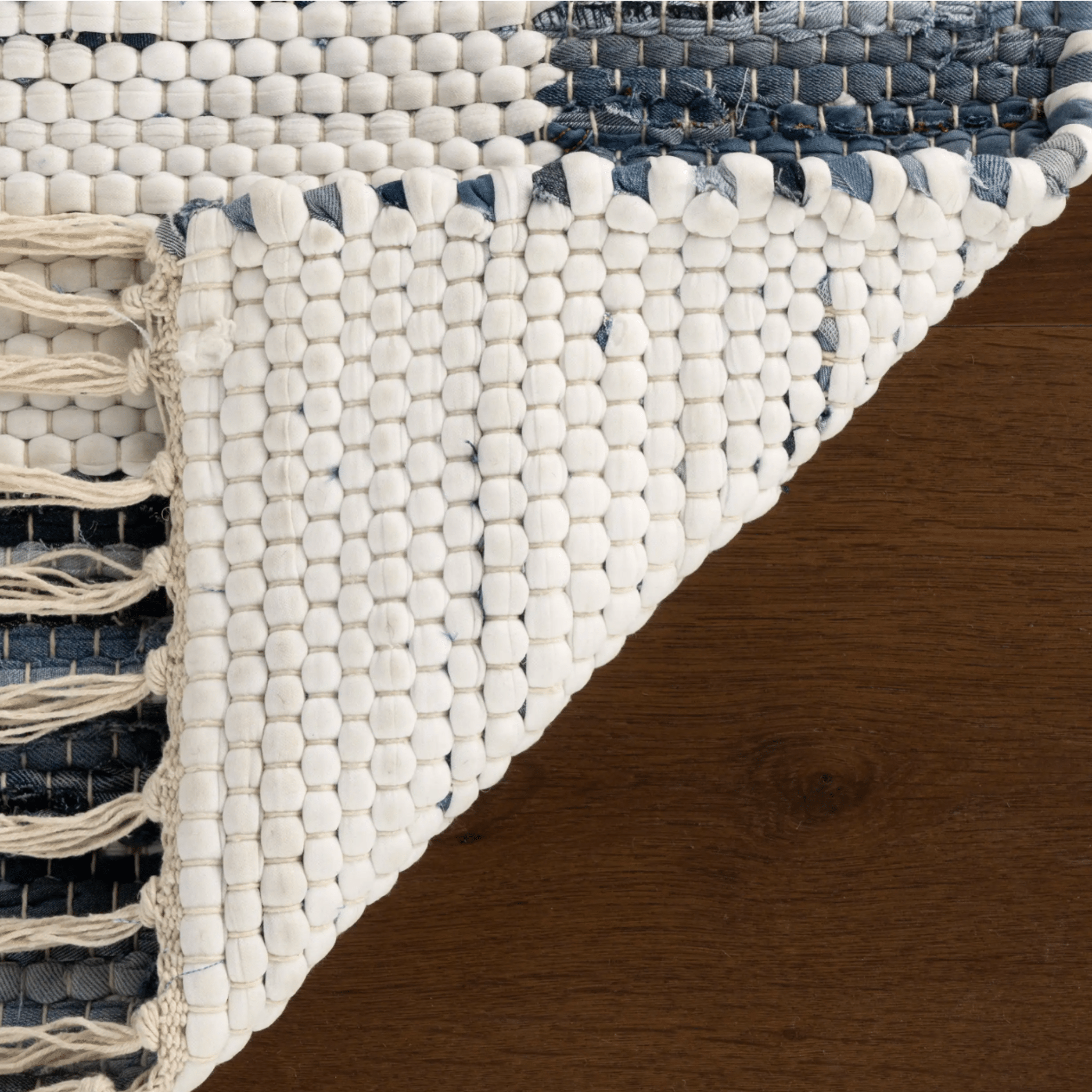 Dymera Denim Bohemian Bordered Rug - Our Boat House