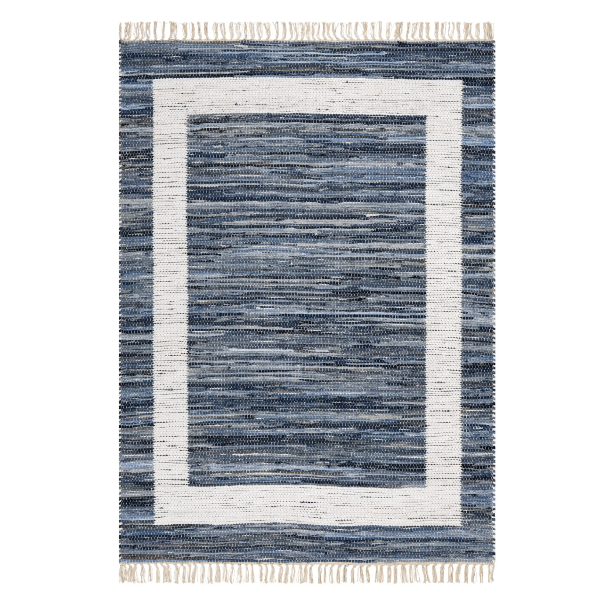 Dymera Denim Bohemian Bordered Rug - Our Boat House