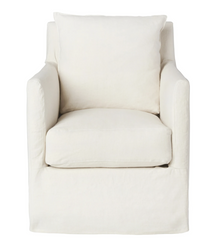 East Cay 25in Slipcovered Swivel Chair