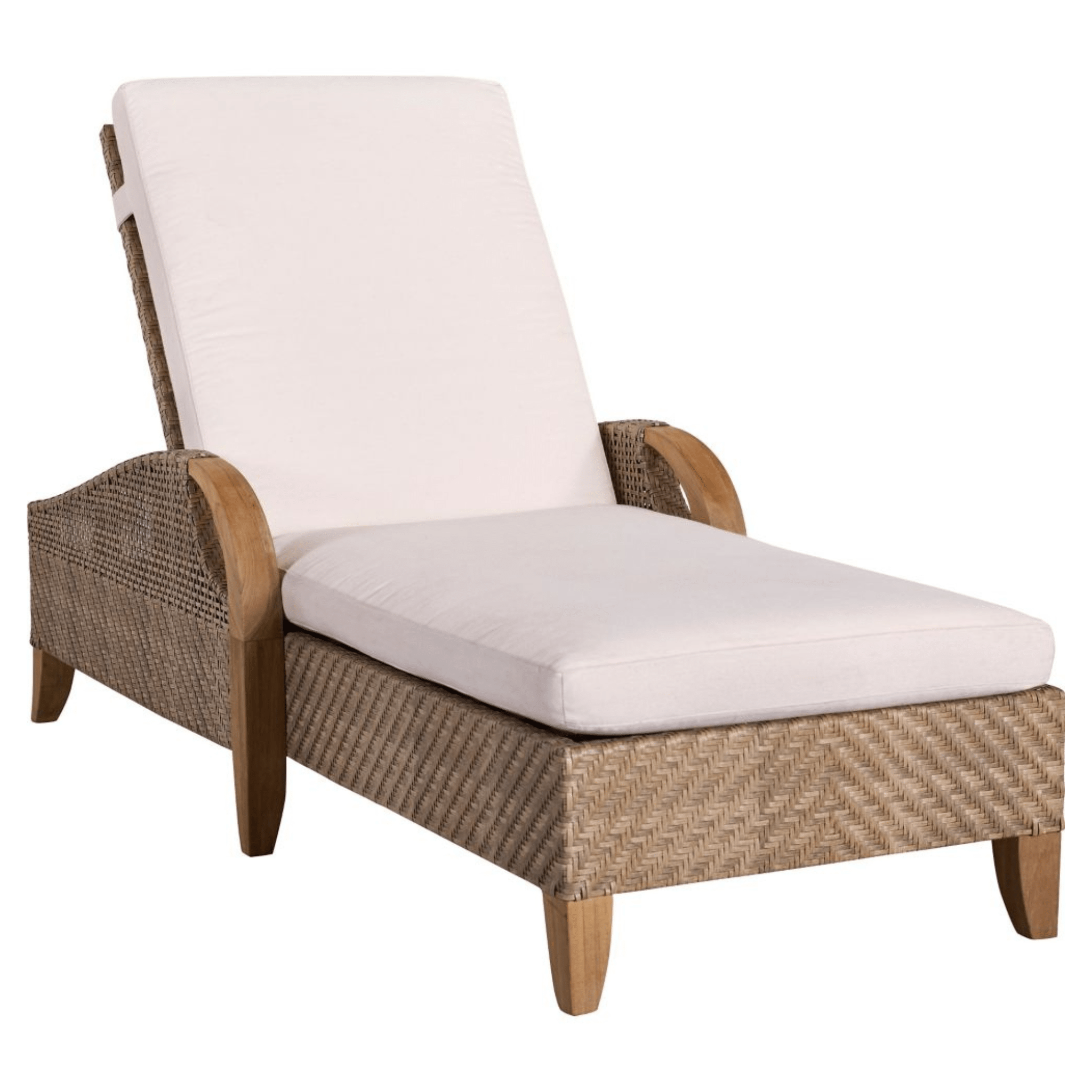 Eastern Shores Woven & Teak Outdoor Adjustable Chaise - Our Boat House