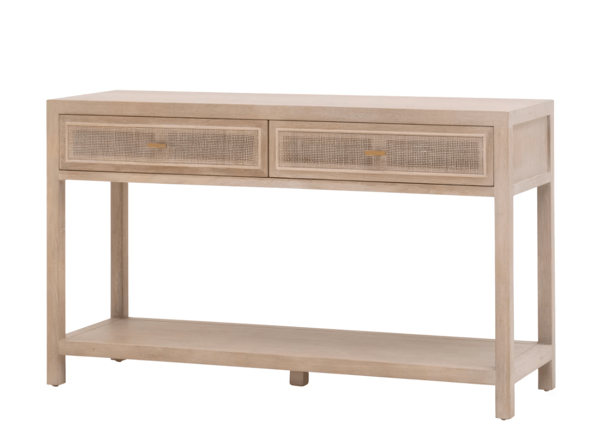 Eden Console Table w/Cane Drawers - Our Boat House