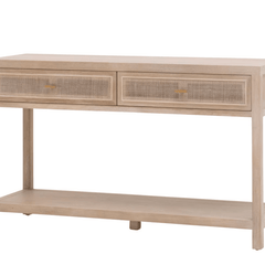 Eden Console Table w/Cane Drawers - Our Boat House