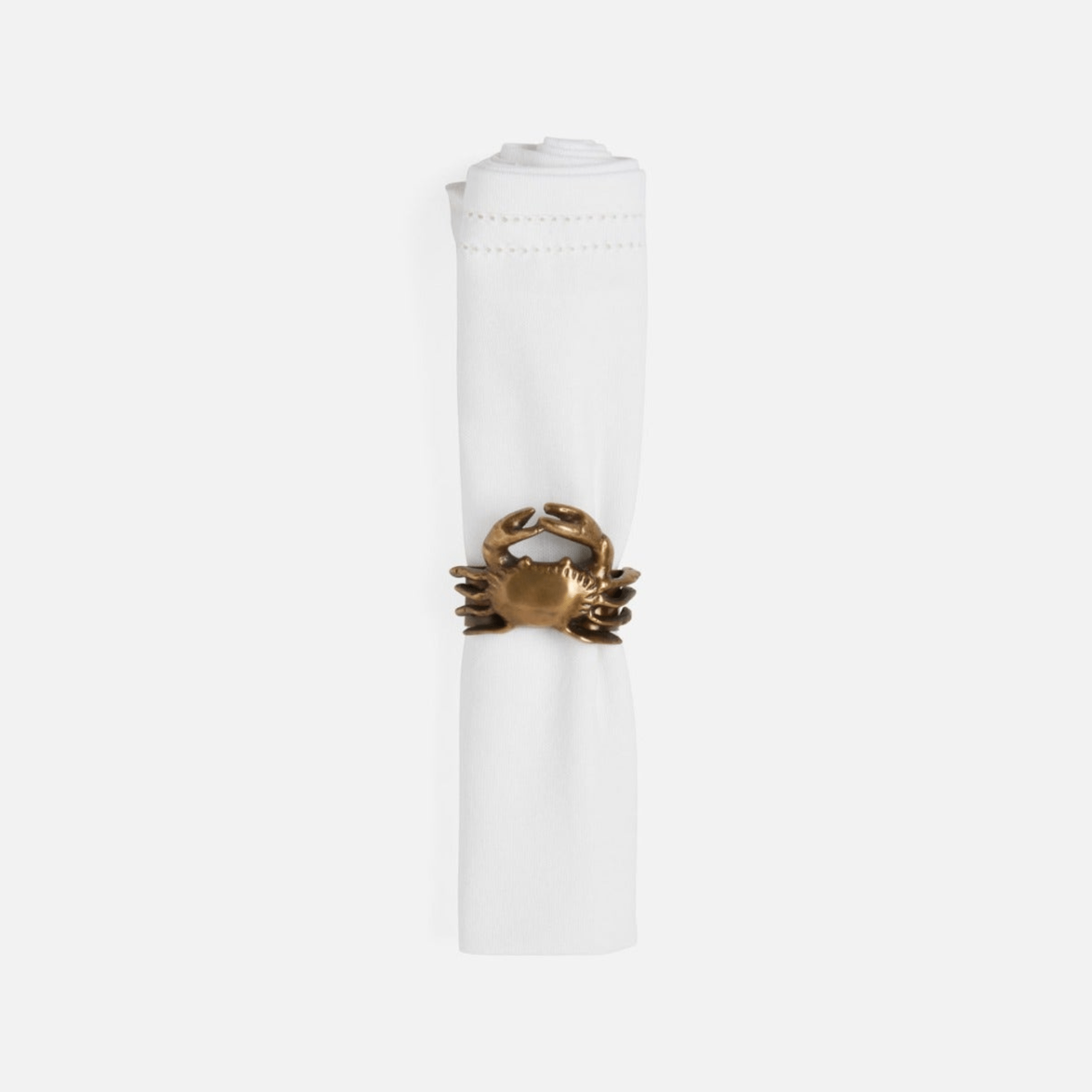 Edgar Brass Crab Napkin Ring Set - Our Boat House