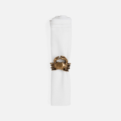 Edgar Brass Crab Napkin Ring Set - Our Boat House