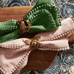 Edgar Brass Crab Napkin Ring Set - Our Boat House