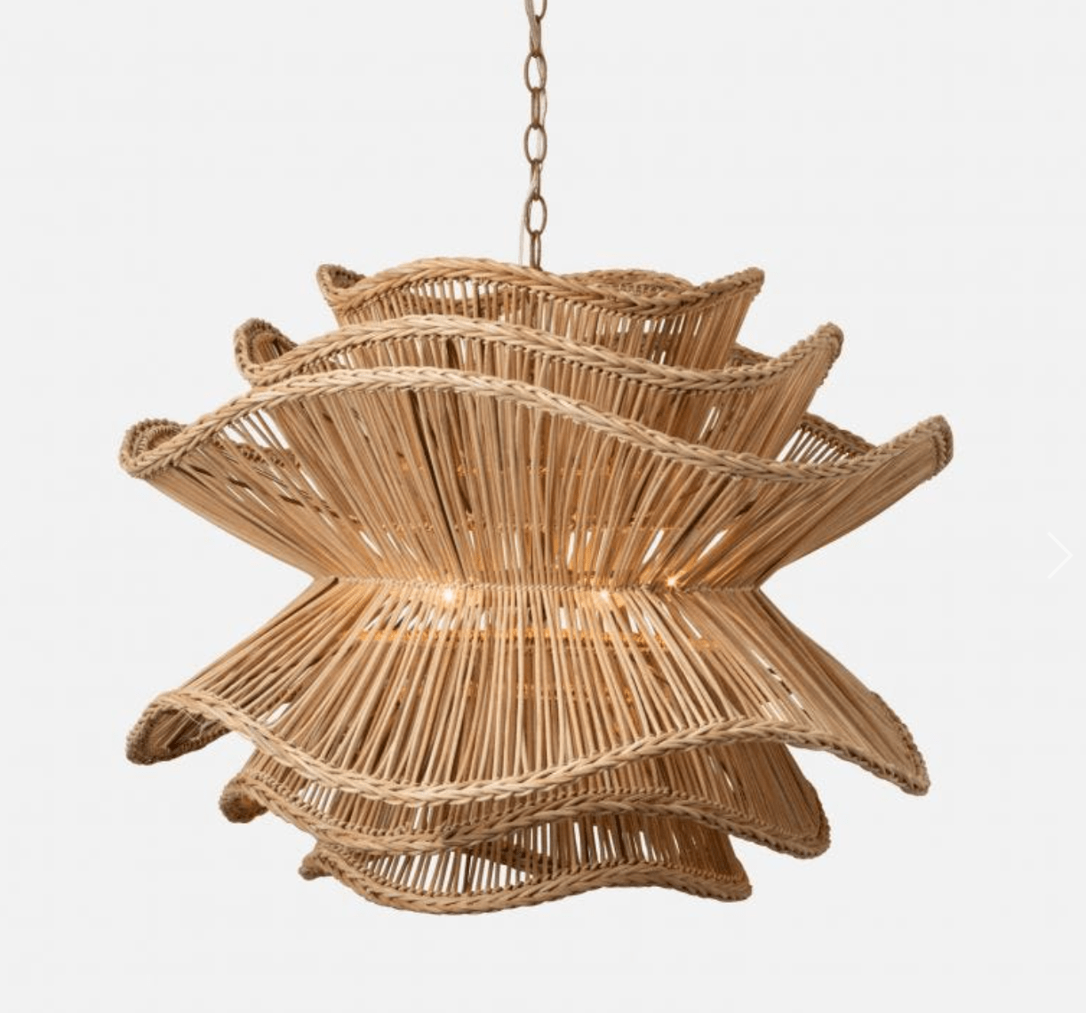 Elba Rattan Chandelier in Natural Rattan - Three Sizes