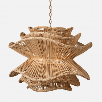 Elba Rattan Chandelier in Natural Rattan - Three Sizes - Our Boat House