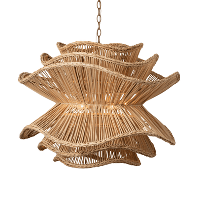 Elba Rattan Chandelier in Natural Rattan - Three Sizes - Our Boat House