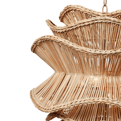 Elba Rattan Chandelier in Natural Rattan - Three Sizes - Our Boat House