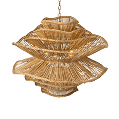 Elba Rattan Chandelier in Natural Rattan - Three Sizes - Our Boat House