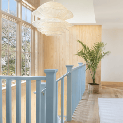 Elba Rattan Chandelier in White Rattan - Three Sizes - Our Boat House