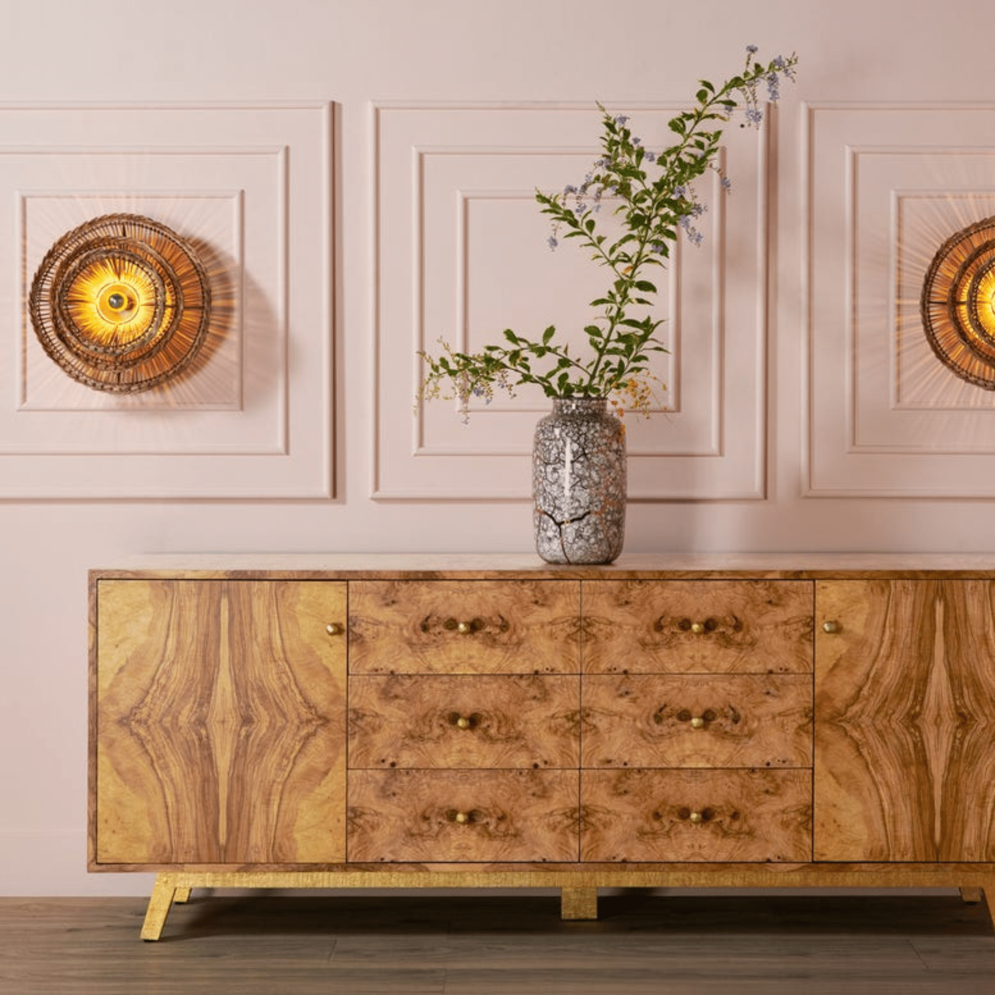 Elba Rattan Sconce - Two Finishes - Our Boat House