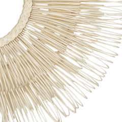 Eliza White Cane Round Mirror - Our Boat House