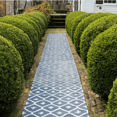 Elizabeth Handwoven Indoor/Outdoor Rug - Navy & Ivory - Our Boat House