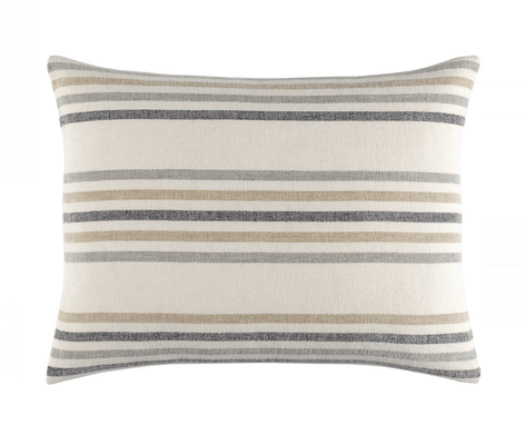 Ellison Stripe Linen Chenille Ivory Sham - Our Boat House