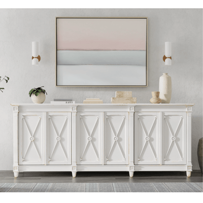 Elmhurst Six-Door Whitewash Sideboard