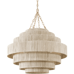 Everly Natural Abaca Rope Chandelier - Our Boat House