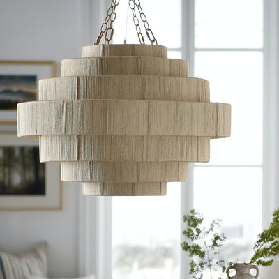Everly Natural Abaca Rope Chandelier - Our Boat House