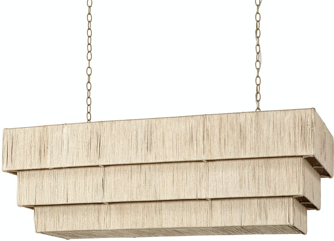Chandeliers Rope Rectangular Everly Abaca Rope Rectangular Chandelier – Coastal Woven Island Fixture ...