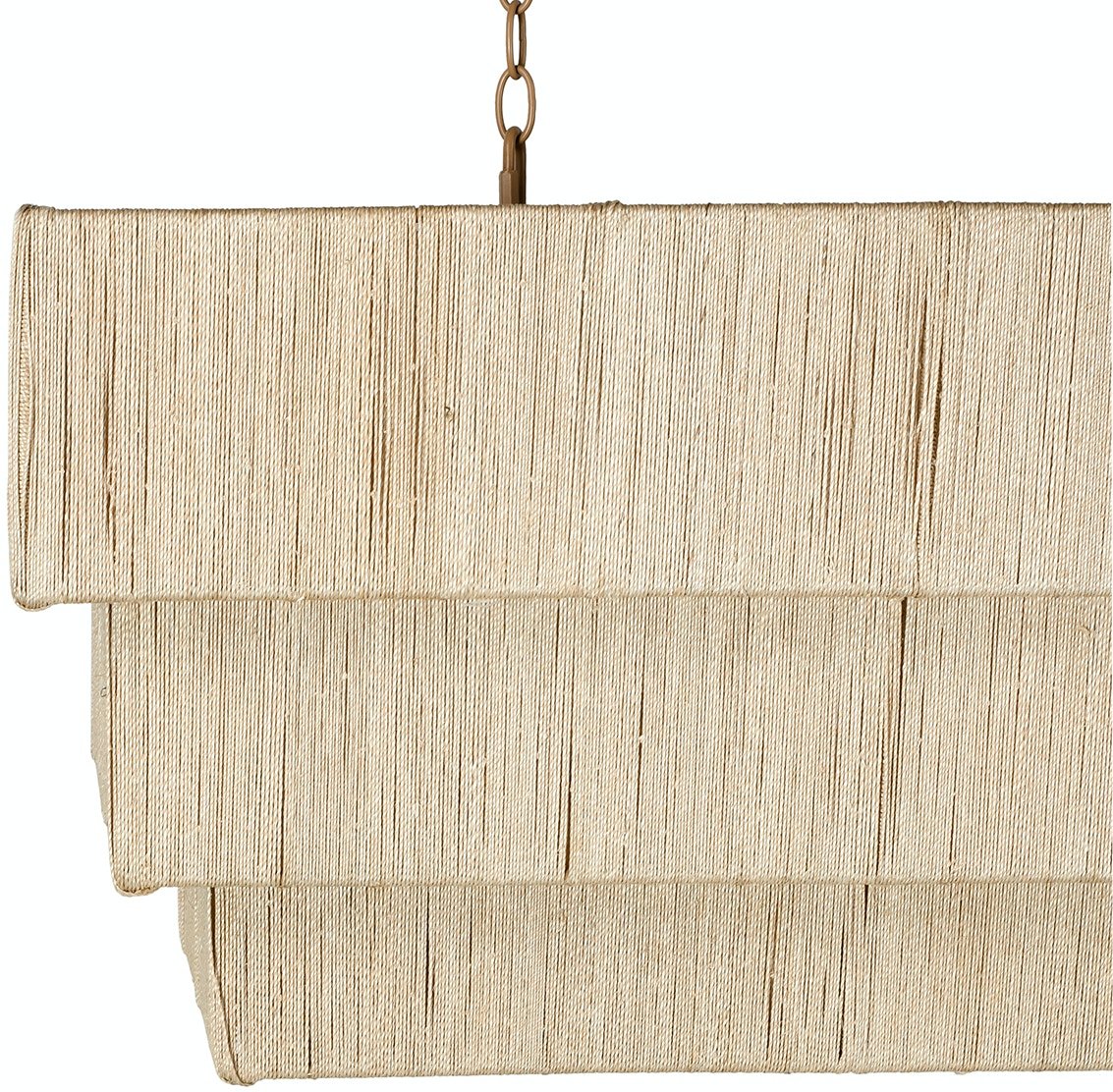 Chandeliers Rope Rectangular Everly Natural Abaca Rope Rectangular Chandelier – Our Boat House