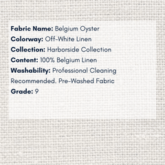 Fabric Swatch: Belgium Oyster - Harborside Collection - coastal inspired home furnishing