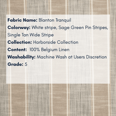 Fabric Swatch: Blanton Tranquil - Harborside Collection - coastal inspired home furnishing
