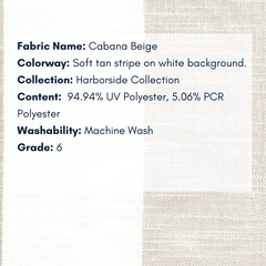 Fabric Swatch: Cabana Beige - Harborside Collection - coastal inspired home furnishing