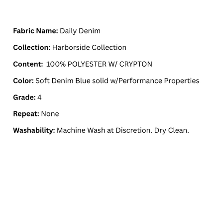 Fabric Swatch: Daily Denim - Harborside Collection - Our Boat House