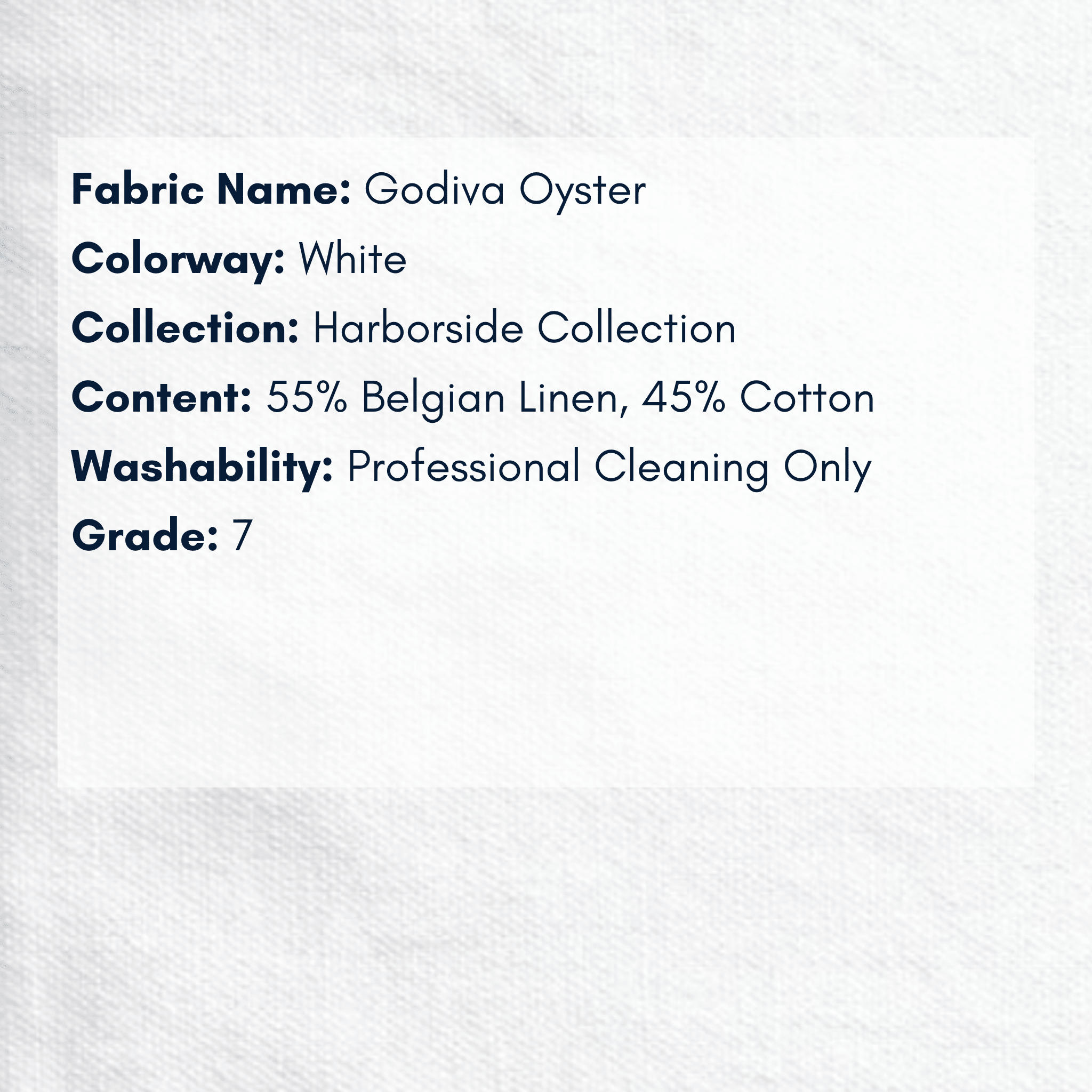 Fabric Swatch: Godiva Oyster - Harborside Collection - coastal inspired home furnishing