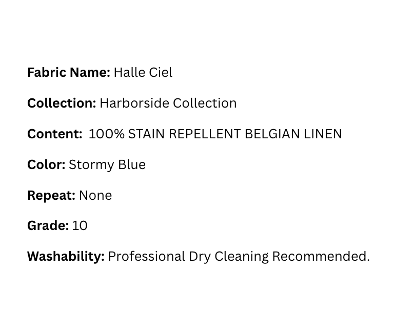 Fabric Swatch: Halle Ciel - Harborside Collection - Our Boat House