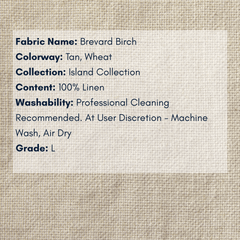 Fabric Swatch - Island Collection: Brevard Birch - Our Boat House