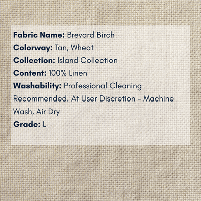 Fabric Swatch - Island Collection: Brevard Birch - Our Boat House