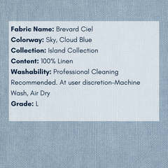 Fabric Swatch - Island Collection: Brevard Ciel - Our Boat House