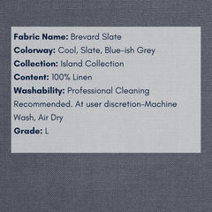 Fabric Swatch - Island Collection: Brevard Slate - Our Boat House