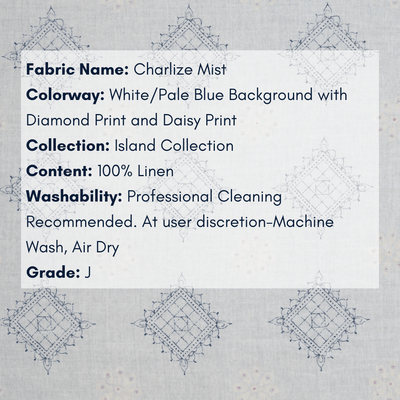 Fabric Swatch - Island Collection: Charlize Mist - Our Boat House