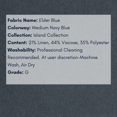 Fabric Swatch - Island Collection: Elder Blue - Our Boat House